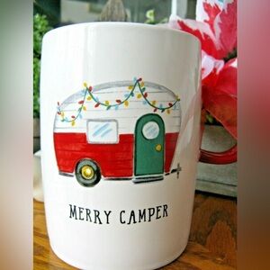 New Magenta Merry Camper Christmas Lights Ceramic Coffee Tea Mug Cup